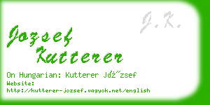 jozsef kutterer business card